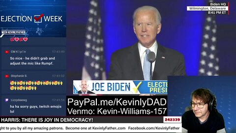 BIDEN ACCEPTANCE SPEECH with KAMALA HARRIS with Commentary and chat on the #LieStream.
