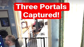 Three portals open. Last one captured on camera!