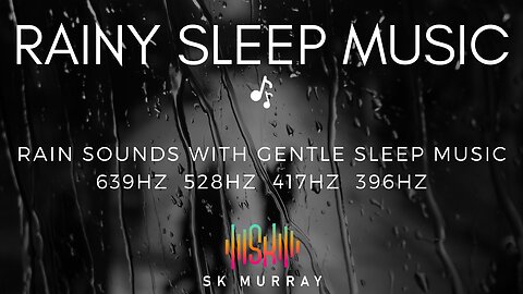 Fast-Track to Deep Sleep: Rain, Black Screen, and 4 Solfeggio Tones for Insomnia Relief; 528Hz 417Hz