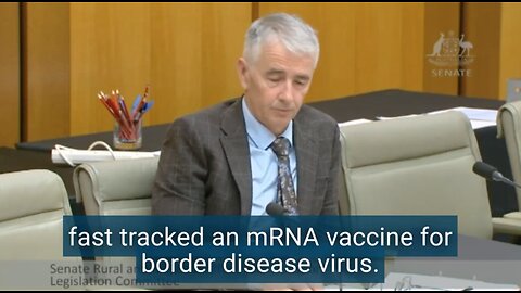 Warning Senator Gerard Rennick Australia Senate mRNA on the Way for Livestock