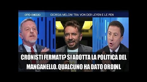 Cronisti fermati,Scanzi e Giannini vs Bocchino:REGIA MASSONICO SIONISTA IN MERDALIA💩DOVE TUTTI I POLITICI SONO SCHIAVI E I CAMERIERI DEI BANCHIERI,MERDALIA💩UN PAESE DI MERDA DI POLITICI CORROTTI E UN POPOLO D'IDIOTI