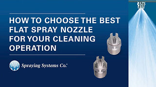 How to Choose the Best Flat Spray Nozzle for Your Cleaning Application