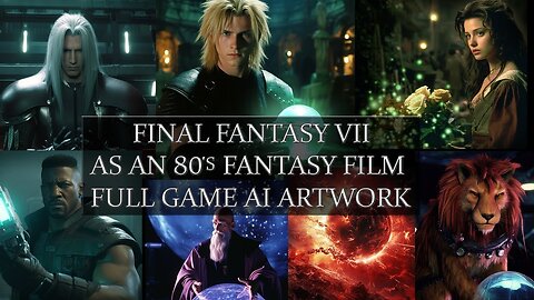 Final Fantasy VII as an 80s Dark Fantasy Film Full Game AI Generated