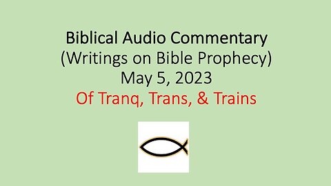 Biblical Audio Commentary - Of Tranq, Trans, & Trains