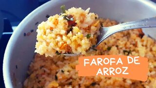 Farofa de Arroz fácil e rápida