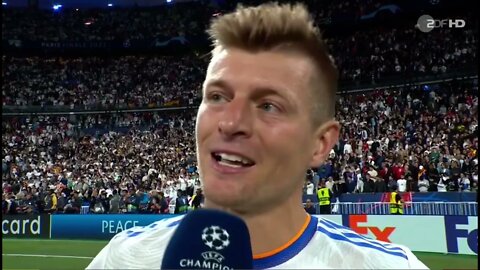 Toni Kroos ZDF Interview Champions League Finale 2022-komplett mit verbalem Nachtreten^^