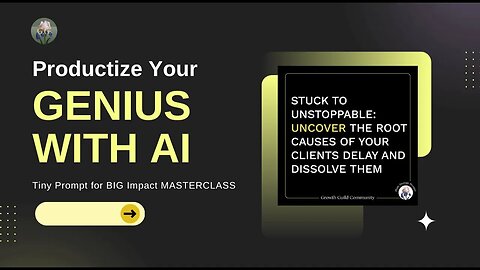 Productize Your Genius with AI | Sneak Peek Masterclass