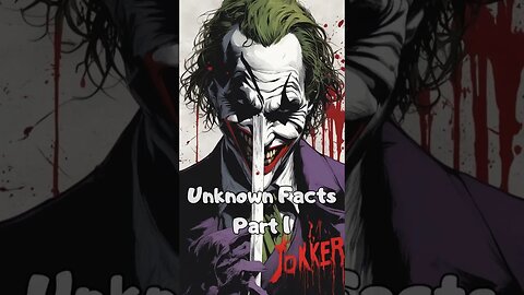 Joker 🃏 Secrets Revealed! #joker #shorts #facts