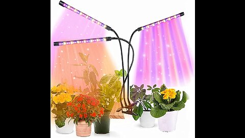 GooingTop LED Grow Light,6000K Full Spectrum Clip Plant Growing Lamp with White Red LEDs for In...