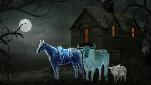 Relaxing Spooky Country Music - Ghostly Barnyard Animals ★659 | Dark, Summer