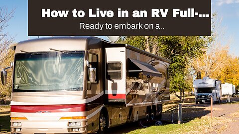 How to Live in an RV Full-Time