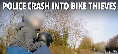 Police send bike thieves flying through the air after high-speed chase