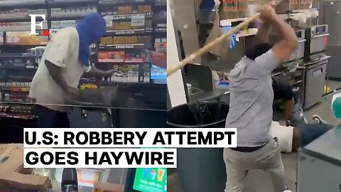 Robbery Attempt Goes Wrong In US, Thief Caught And Beaten Up By Store Owner