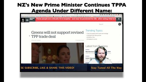 NZ's New Prime Minister Continues TPPA Agenda Under Different Name, 15 November 2017