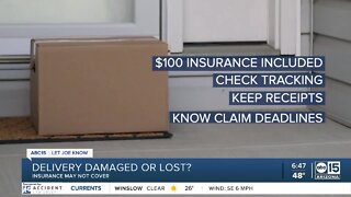 Package delivery damaged or lost? Shipping insurance may not cover