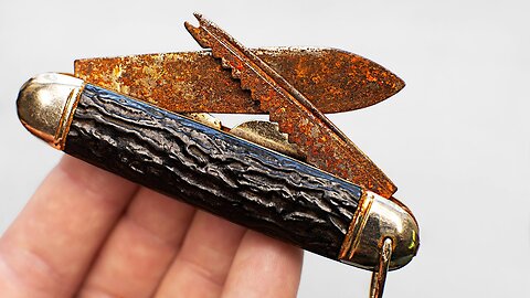 Old Rusty Sheffield Pocket Knife Restoration