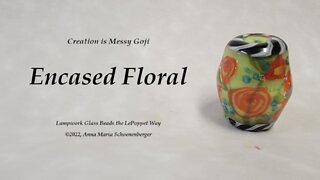 Lampwork Glass Beads: CIM Goji Encased Florals