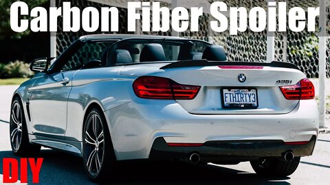 How to install a Carbon Fiber Trunk Lip Spoiler from Suvneer on a BMW 435i Msport F33 / F83