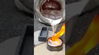 ⚠️🔥 Amazing Pouring of Molten Aluminum #fyp #asmr #foryou #metal