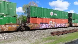 Norfolk Southern Intermodal Double-Stack Train from Fostoria, Ohio May 8, 2021