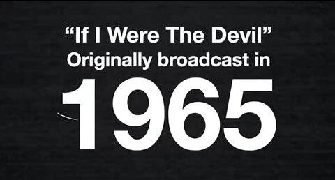 If I Were The Devil (MAGA Version) — a warning to America from 1965 by Paul Harvey