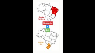 Comparação Nordeste x Sul