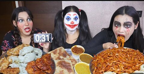 Spiciest Momos, Spiciest Noodles, Paratha, Thali Horror Eating Challenge | Spicy Food Challenge