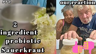 Fermenting 2 ingredient #probiotics sauerkraut for the first time, learn with me 😁 savory #guthealth