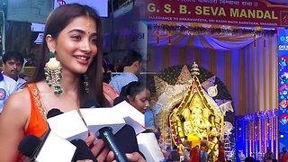 Pooja Hegde Visits Lalbaugcha Raja 🤩💖📸