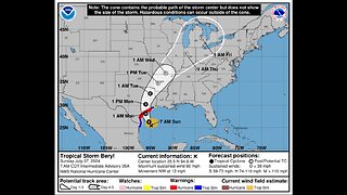 ALERT 🚨 Beryl Expected To Make Landfall In Texas As A Hurricane