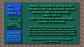 Light, Day, Morning, & Darkness, Night, Evening - A Torah Study