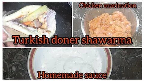 Doner shawarma 🌯 with homemade sauce | turkish doner kabab recipe | istanbul street food |