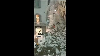 Massive flood in Milan, Italy, after severe hail and thunderstorms ⛈️