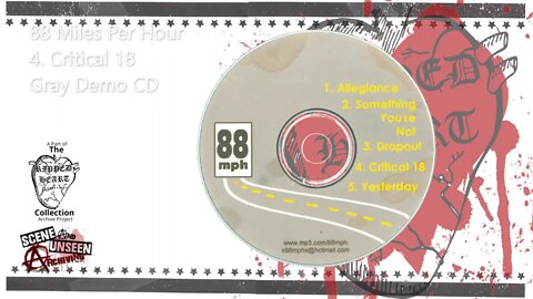 88 Miles Per Hour 💿 Full Gray Demo 💿 CD 2001. Pigeon, Michigan Punk, Pop-Punk Band. Full 5-Song EP.