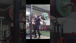 185 kg / 408 lb - Back Squat Triple - Weightlifting Training