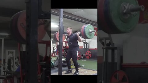 185 kg / 408 lb - Back Squat Triple - Weightlifting Training