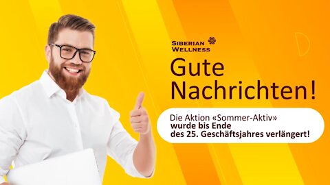 Mentor Bonus Superaktion verlängert um ein Jahr! Siberian Wellness Sanus