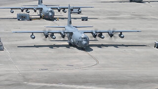 Aircraft simulate hurricane evacuation at Hurlburt Field