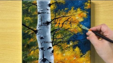 Birch Tree painting / Acrylic Painting for Beginners / STEP by STEP