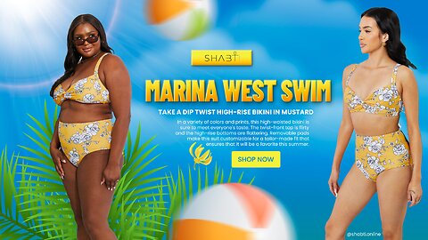 Marina West Swim Take A Dip💦 Twist High-Rise Bikini in Mustard💛