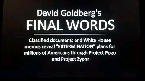 David Goldberg shortly before his death said that he received classified documents from a WhiteHouse