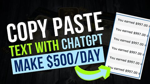 COPY PASTE TEXT From ChatGPT | Make $500 Per Day | Best Way To Make Money Online