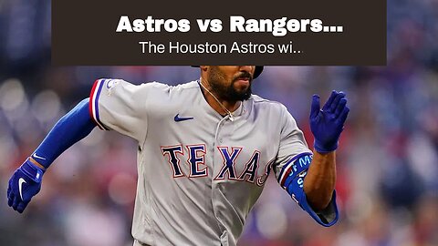 Astros vs Rangers Predictions, Picks, Odds: Seager Helps Texas Split Series