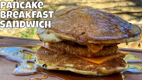 Epic Pancake Breakfast Sandwich Recipe on the Flat Top Griddle !!