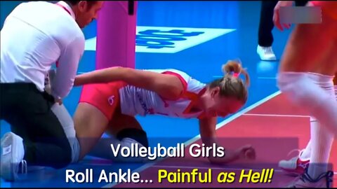 Volleyball Girls Roll Ankle - Painful as Hell!