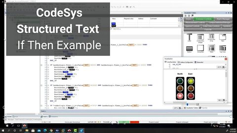 CodeSys V3 Structured Text Traffic Light Example 2021 | If-The-Else