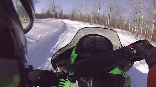 Snowmobile Trail Riding (Gaylord Michigan) Part 6