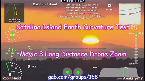 Catalina Island Earth Curvature Test - Mavic 3 Drone Zoom