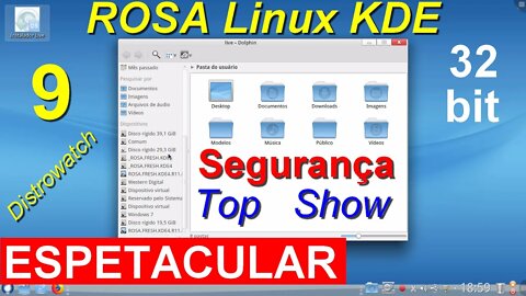 ROSA FRESH R11 Linux 32 bit. EXCELENTE distro Russa. Segurança, Rapidez. Lembra o Windows 7