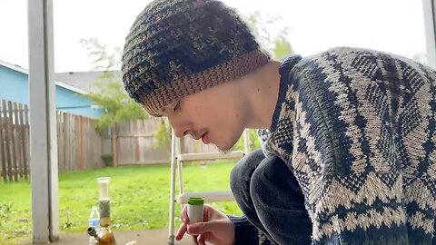 Yung Alone Shows Bud He Loads In Bowl Outside